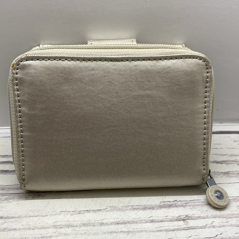 Like New Kipling Snap And Zip Wallet In A Metalli… - image 2